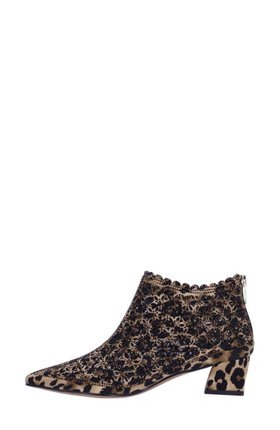 Shop J. Reneé Jacinta Pointed Toe Bootie In Brown/ Black