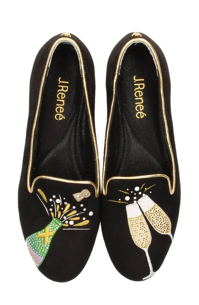 Shop J. Reneé New Year Embroidered Loafer In Black