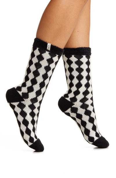 Shop Ugg Josephine Fleece Lined Socks In Black / Plaster