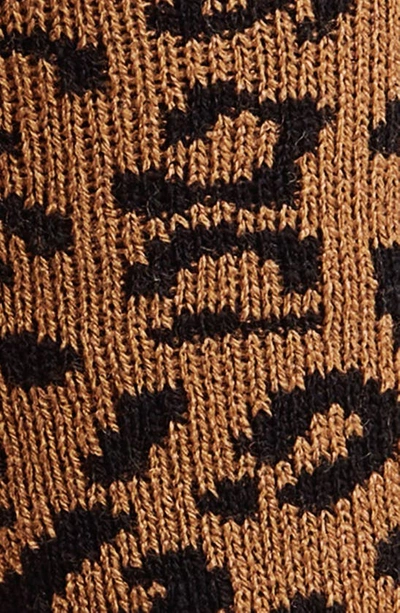 Shop Ugg Josephine Fleece Lined Socks In Cedar Leopard
