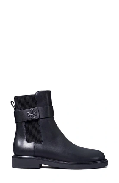 Shop Tory Burch Double-t Chelsea Boot In Perfect Black / Perfect Black