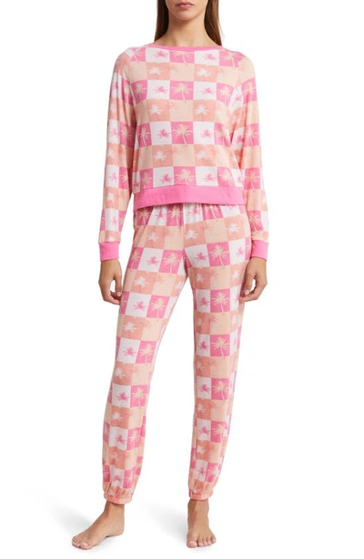 Shop Honeydew Intimates Star Seeker Jersey Pajamas In Sweet Pea Check