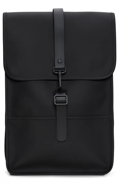 Rains Mini Rectangular Backpack Adjustable Straps In Black