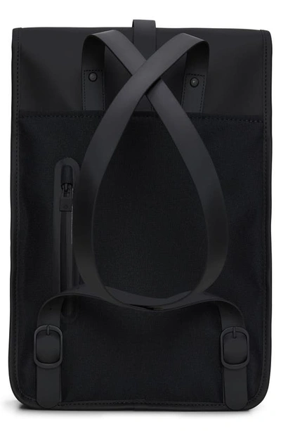 Rains Mini Rectangular Backpack Adjustable Straps In Black