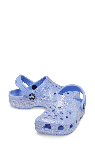 Shop Crocs Kids' Classic Glitter Clog In Moon Jelly
