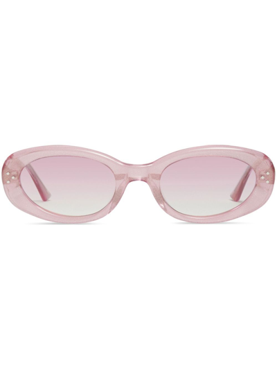 Shop Gentle Monster Pink July Glitter Sunglasses
