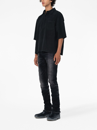 Shop John Elliott Distressed-finish Denim Jeans In Black
