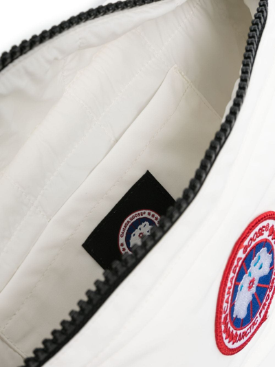 Shop Canada Goose Logo-patch Belt Bag In Weiss