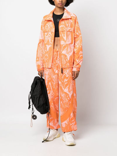 Shop Adidas By Stella Mccartney Truecasuals Graphic-print Track Jacket In Orange