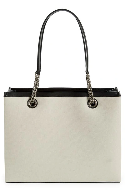 Shop Balenciaga Medium Duty Free Canvas Tote In Naturel