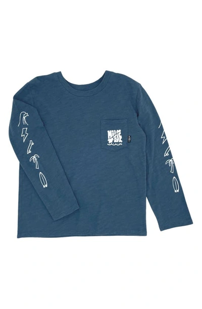 Shop Feather 4 Arrow Kids' High Tide Long Sleeve Graphic T-shirt In Navy