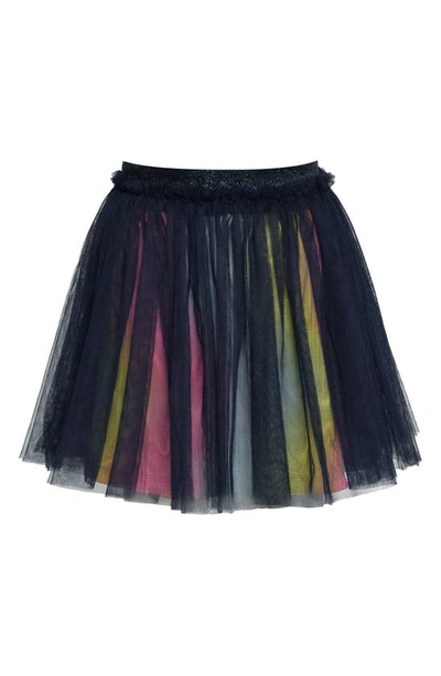 Shop Truly Me Kids' Rainbow Tulle Skirt In Navy Multi