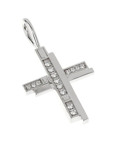 Shop Harry Winston Platinum 0.09 Ct. Tw. Diamond Cross Charm Necklace (authentic  )