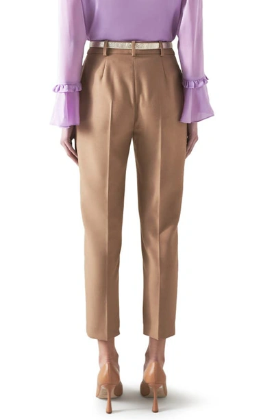 Lk Bennett Mariner Ankle Cigarette Trousers In Camel