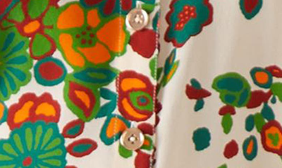 Lk Bennett Sonya Floral Silk Button-up Blouse In Birch Multi