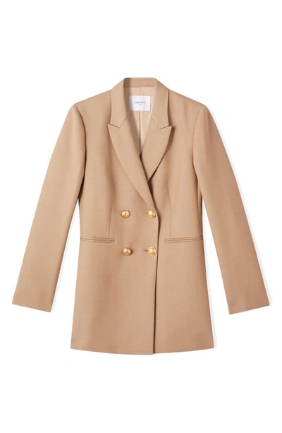 Shop Lk Bennett Mariner Double Breasted Blazer In Camel