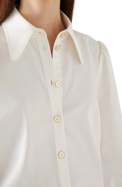 Shop Lk Bennett Sonya Puff Shoulder Shirt In White