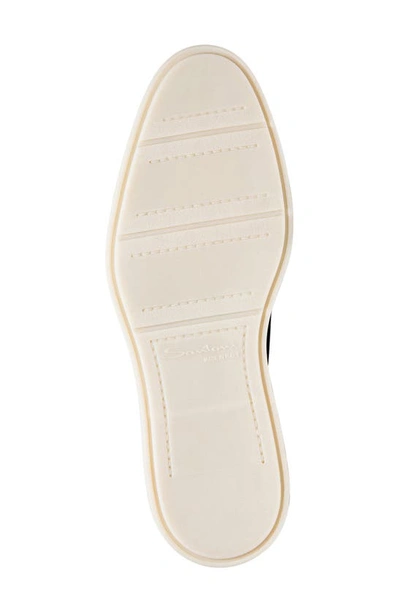 Santoni Modern Stitched Suede Loafers In Brown