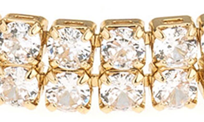 Ettika Thick Cubic Zirconia Bracelet In Gold