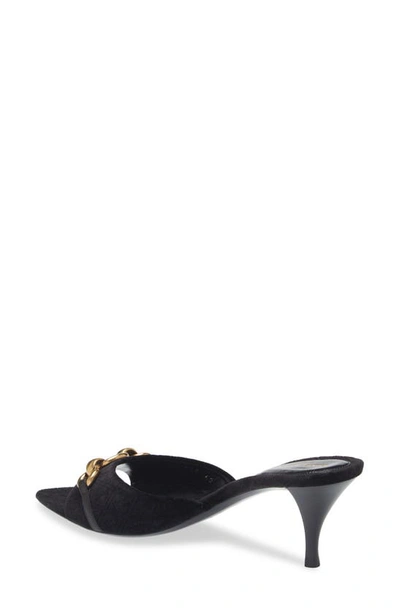 Shop Saint Laurent Le Maillon Jacquard Sandal In Black