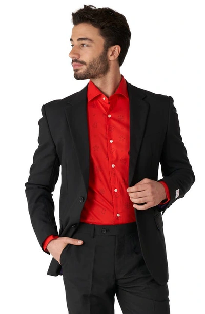 Opposuits Christmas Icons Red Stretch Button-up Shirt In Red