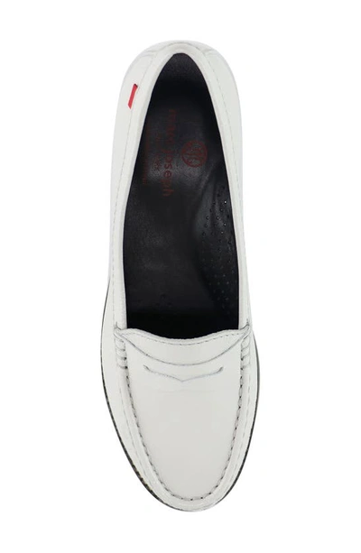 Shop Marc Joseph New York East Village Penny Loafer In Off-white Svelte Patent