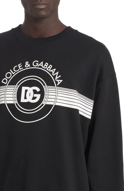 Shop Dolce & Gabbana Re-edition Logo Graphic Sweatshirt In Black