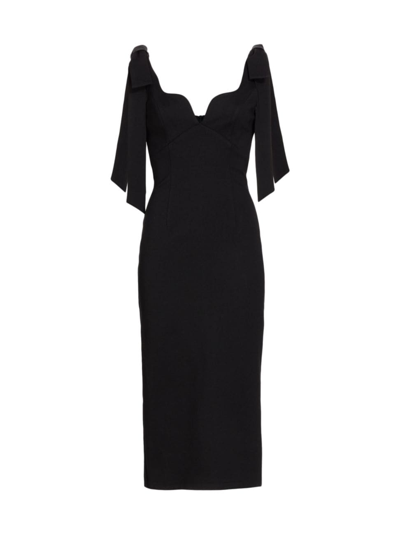 Shop Elliatt Women's Influential Tie-shoulder Midi-dress In Black