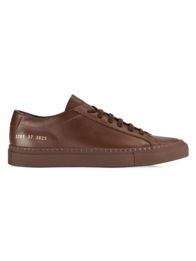 Shop Common Projects Women's Original Achilles Leather Low-top Sneakers In Mocha