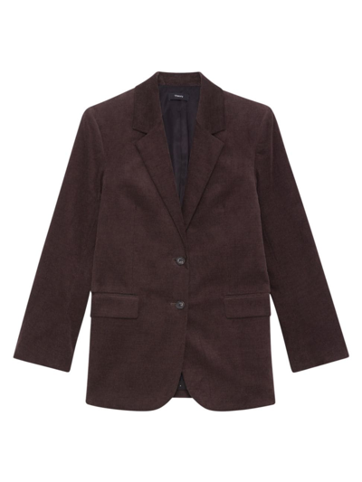 Shop Theory Women's Corduroy Slim-fit Tailor Jacket In Mink