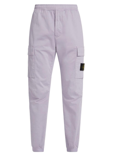 Shop Stone Island Men's Lightweight Cargo Pants In Lavender