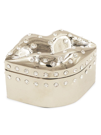 Shop Crystamas Bacio Jewelry Box In Platinum