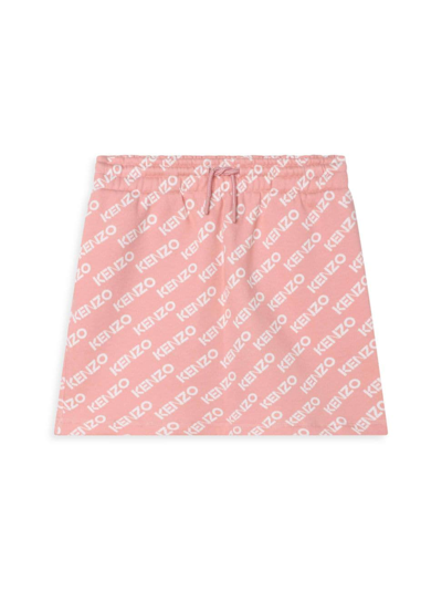 Shop Kenzo Little Girl's & Girl's Logo Print Skirt In Pink