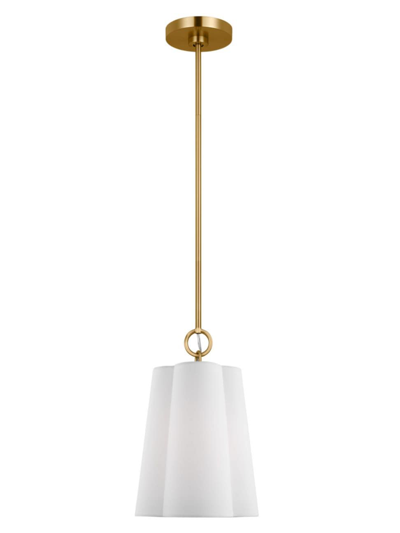 Shop Chapman & Myers Bronte Hanging Shade In Burnished Brass