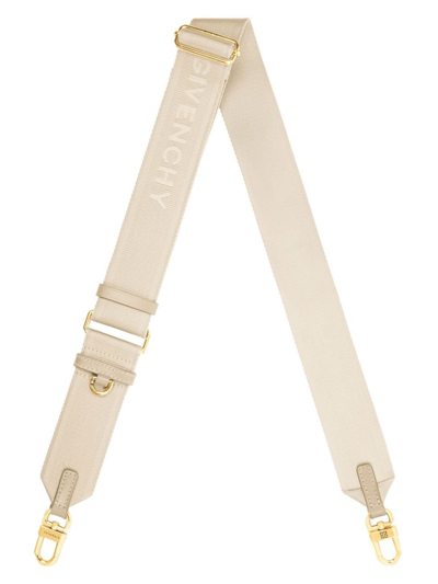 Shop Givenchy Women's Adjustable Shoulder Strap In Webbing In Natural Beige