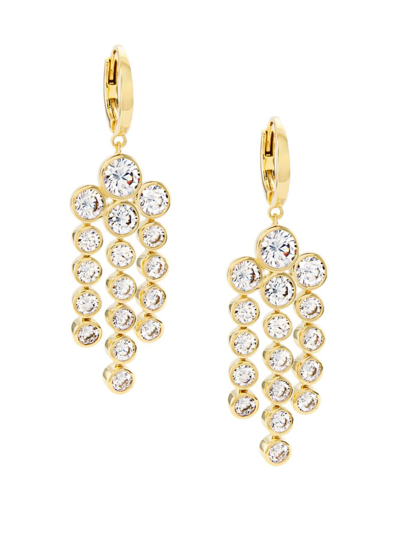 Shop Adriana Orsini Women's Basel 18k-gold-plated & Cubic Zirconia Small Chandelier Earrings