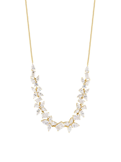 Shop Adriana Orsini Women's Versailles 18k-gold-plated & Cubic Zirconia Cluster Necklace