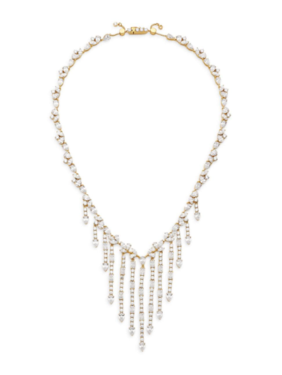 Shop Adriana Orsini Women's Versailles 18k-gold-plated & Cubic Zirconia Fringe Necklace