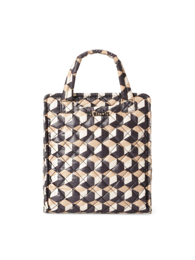 Shop Mz Wallace Women's Mini Quilted Box Tote Bag In Autumn Geo