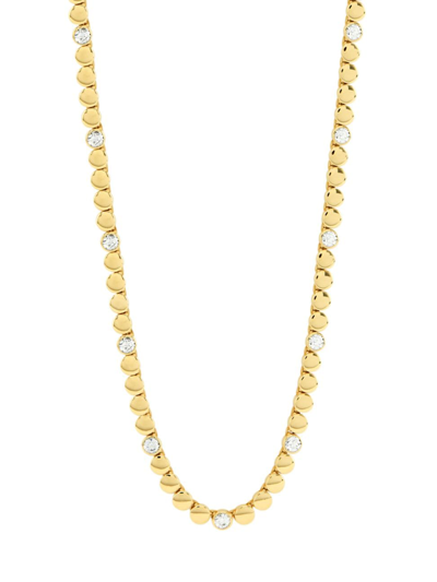 Shop Adriana Orsini Women's Basel All Around Neck 18k Gold-plated & Cubic Zirconia Necklace