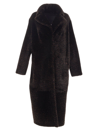 Shop Gorski Women's Reversible Shearling Lamb Coat In Leopard