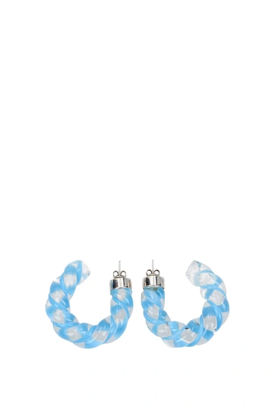 Shop Bottega Veneta Earrings Glass Transparent Sky