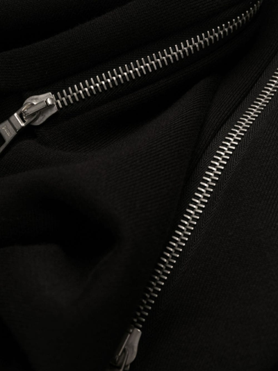 Shop Palm Angels Zip-detail Cotton Minidress In Black