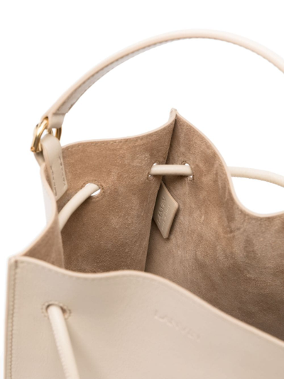 Shop Lanvin Rope-detail Tote Bag In Neutrals