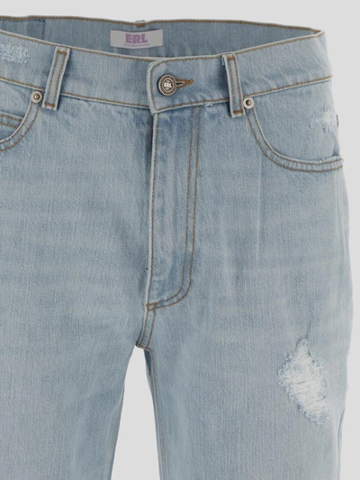 Shop Erl Jeans In <p> Light Blue Jeans In Cotton