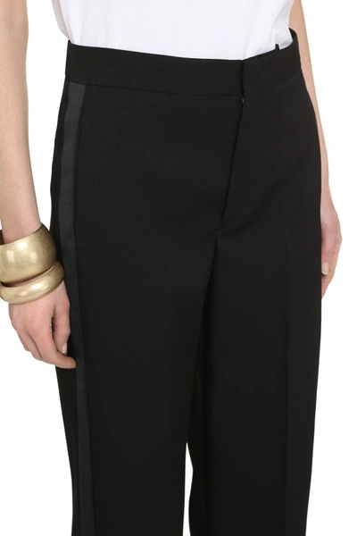 Shop Isabel Marant Scarly Wool Trousers In Black