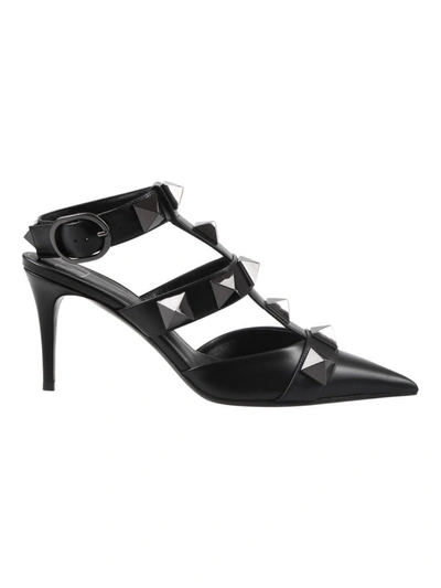 Shop Valentino Garavani Sandal Ankle Shoes In Black