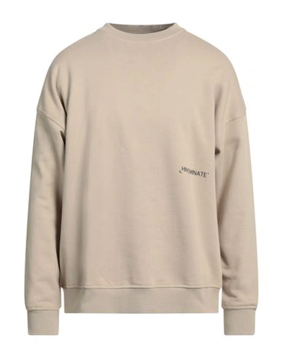 Shop Hinnominate Man Sweatshirt Beige Size L Cotton, Elastane