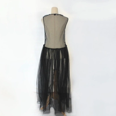 Pre-owned Stella Mccartney Black Tulle Sleeveless Transparent Dress