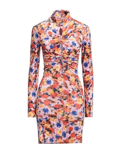 Shop Isabel Marant Woman Mini Dress Orange Size 8 Polyamide, Elastane